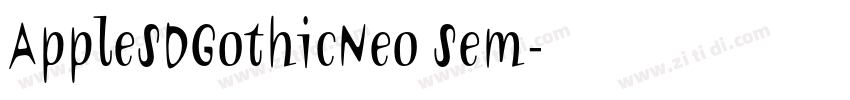 AppleSDGothicNeo Sem字体转换